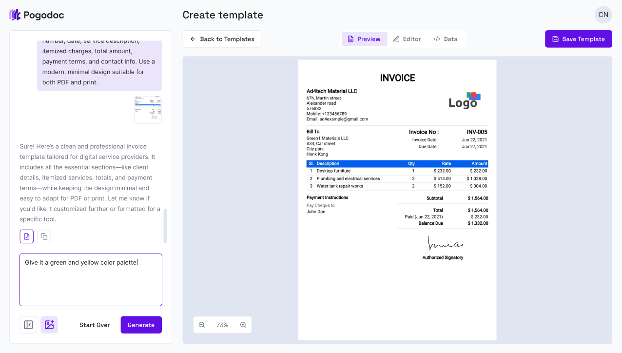 AI Chatbot Interface