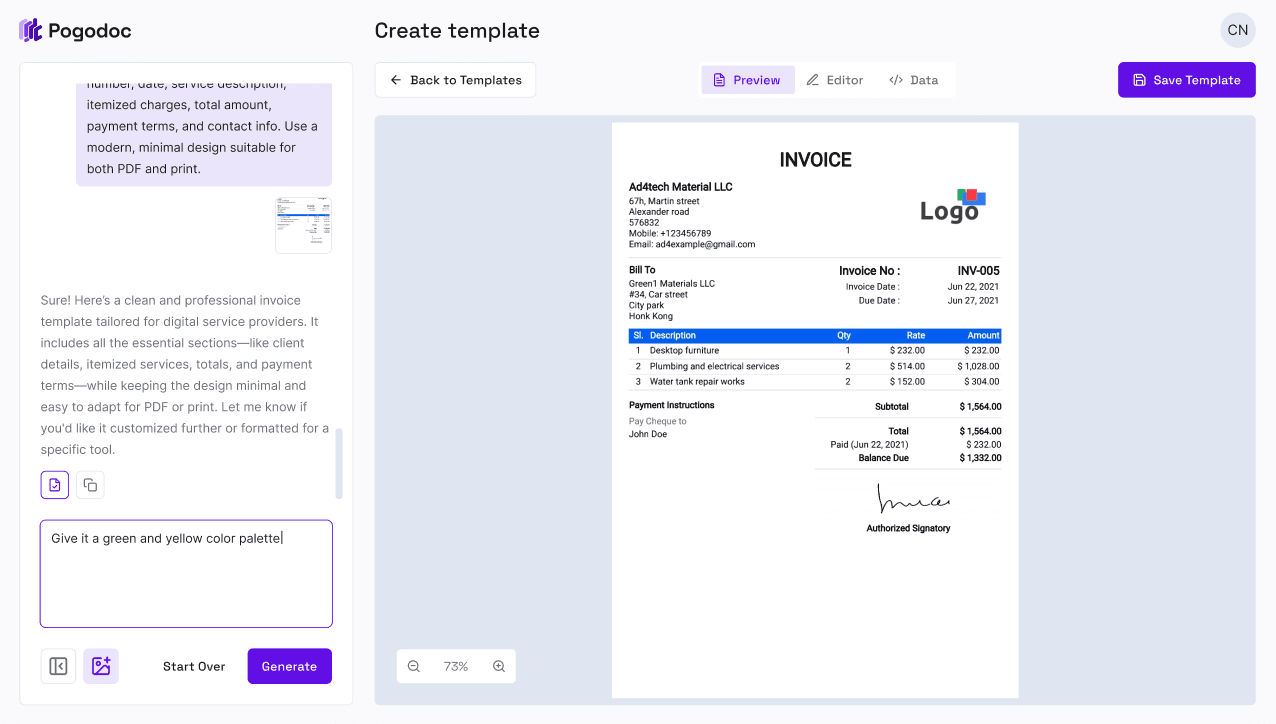 AI Chatbot Interface