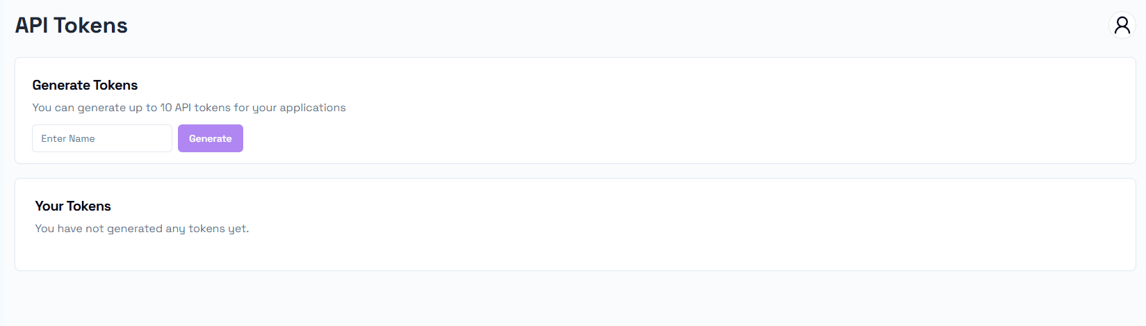 API Token Generation